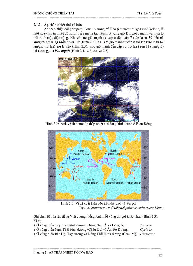 image for page Dông áp thấp nhiệt đới và bão