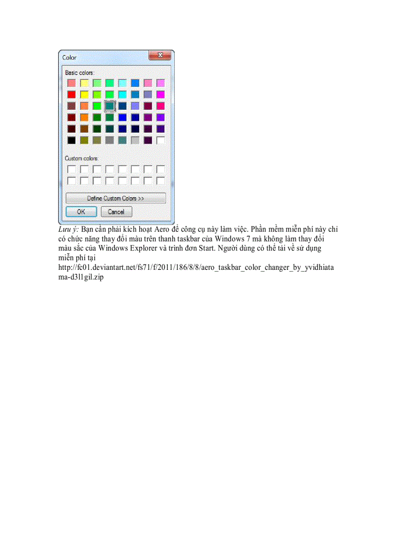 image for page Đổi màu thanh taskbar trên Windows 7 với Aero Taskbar Color Changer