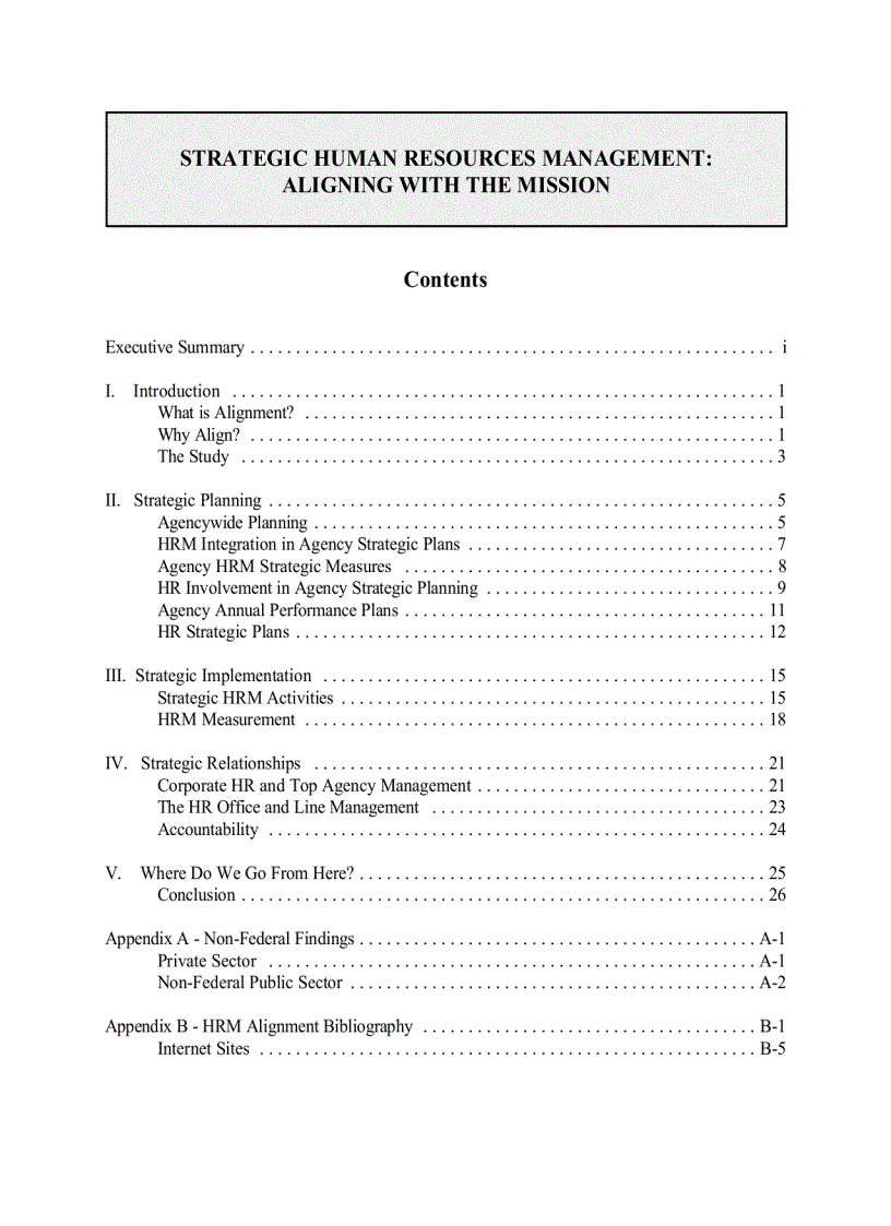 image for page Strategic Human Resources Management Aligning with the Mission