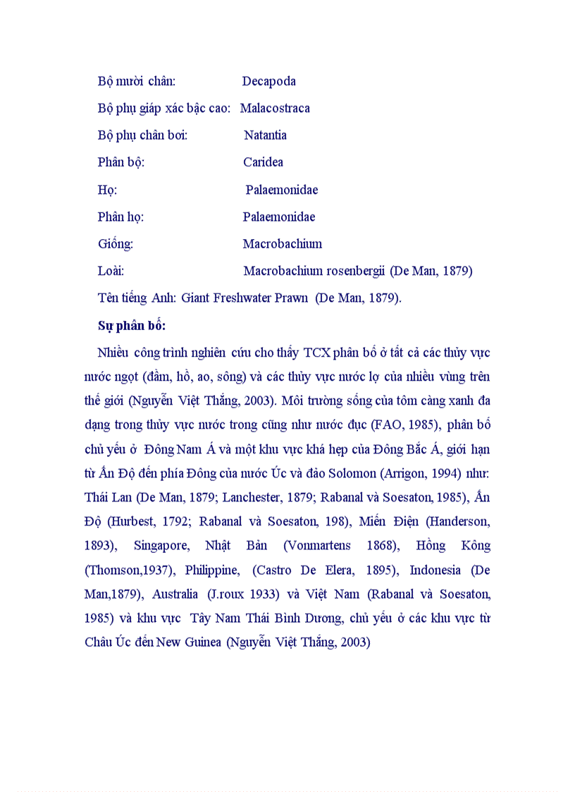 image for page Đặc điểm sinh học tôm càng xanh