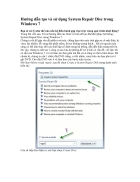 Hướng dẫn tạo và sử dụng System Repair Disc trong Windows 7