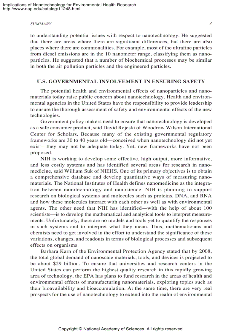 image for page Implications of Nanotechnology for Environmental Health Research