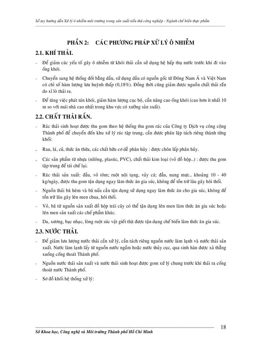 image for page Sổ tay hướng dẫn Xử lý ô nhiễm ngành chế biến thực phẩm