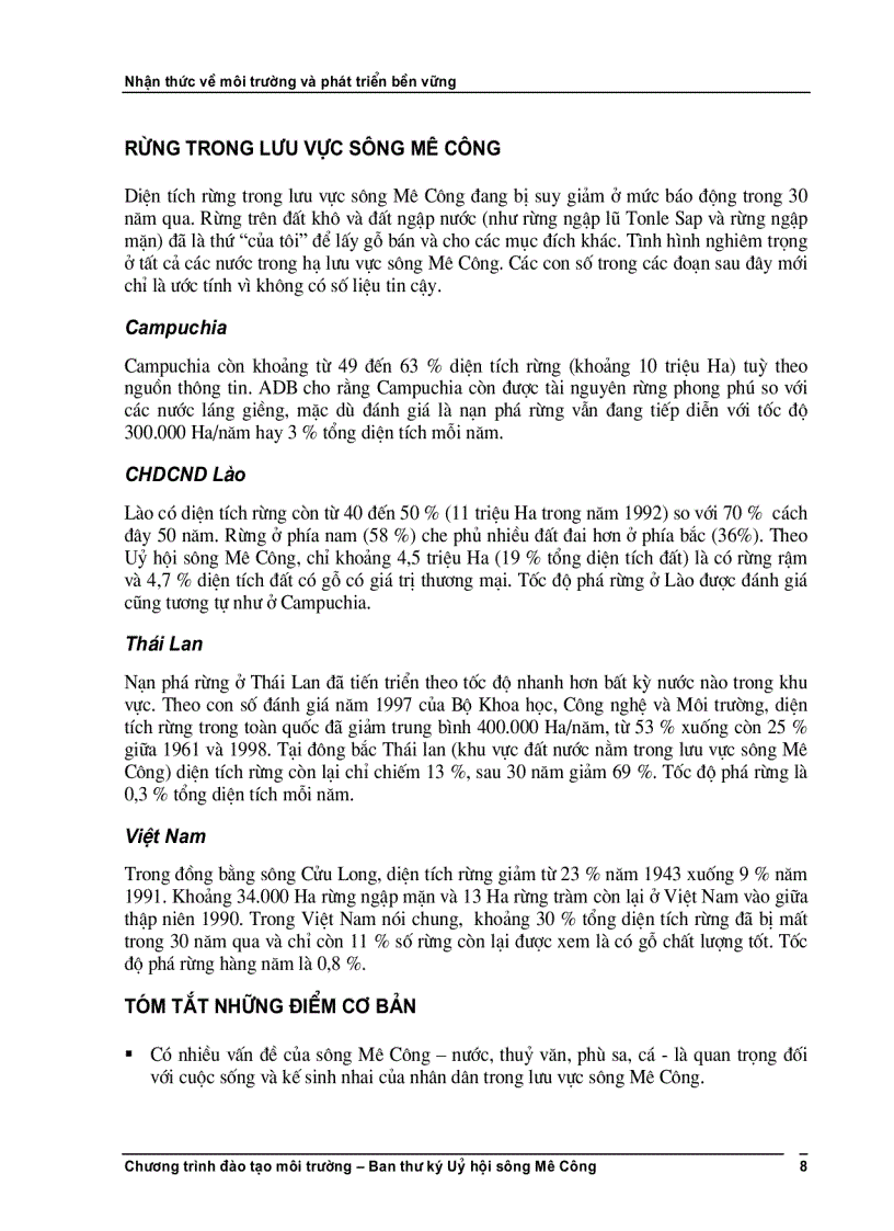 image for page Nhận thức môi trường và phát triển bền vững