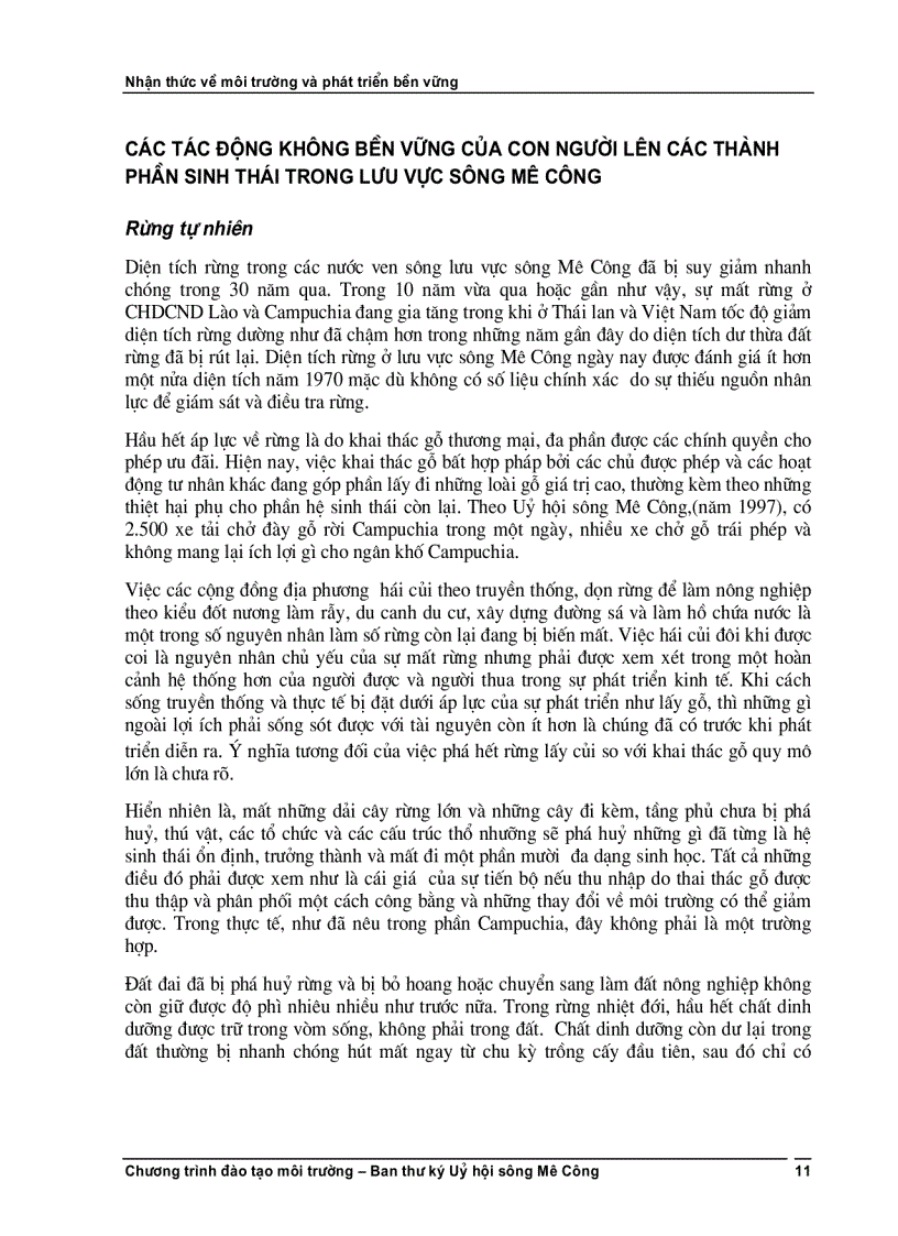 image for page Nhận thức môi trường và phát triển bền vững