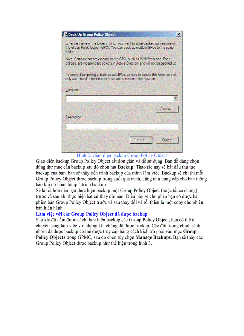 image for page Backup Group Policy Object