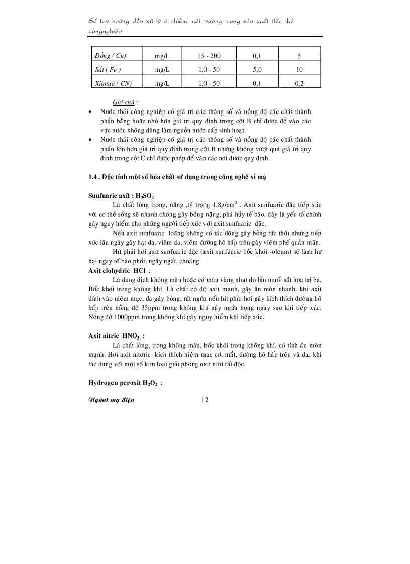 image for page Sổ tay hướng dẫn Xử lý ô nhiễm ngành mạ điện