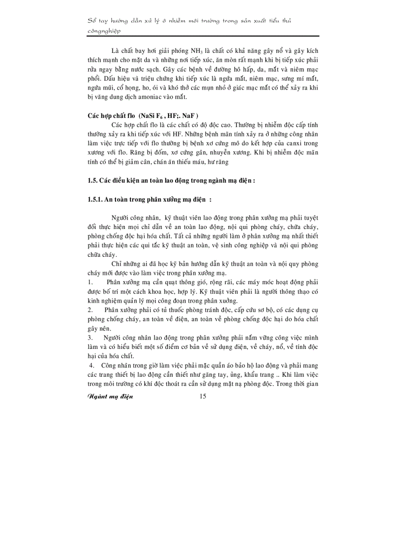 image for page Sổ tay hướng dẫn Xử lý ô nhiễm ngành mạ điện