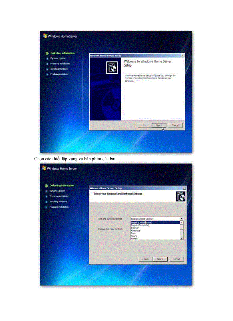 image for page Cài đặt và cấu hình Windows Home Server