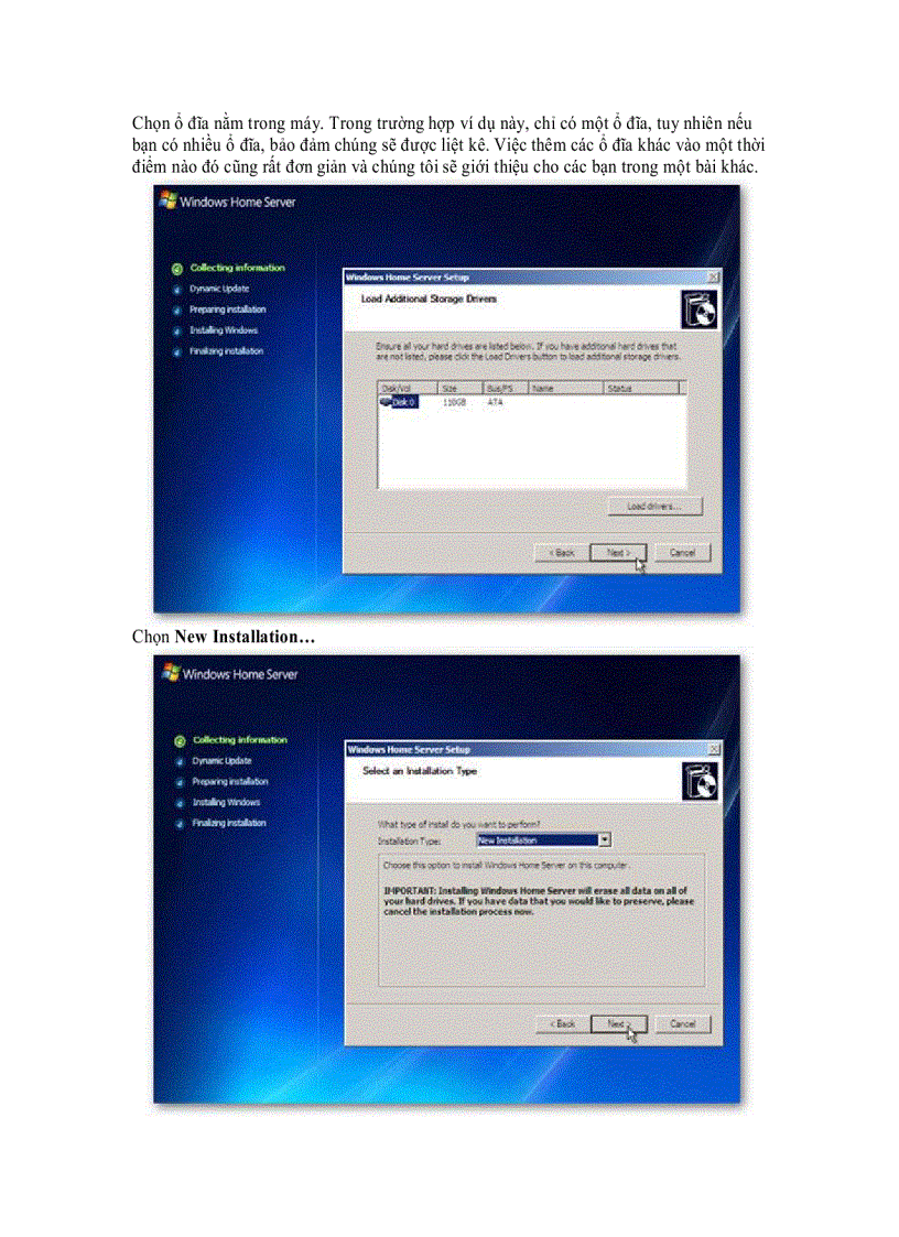 image for page Cài đặt và cấu hình Windows Home Server