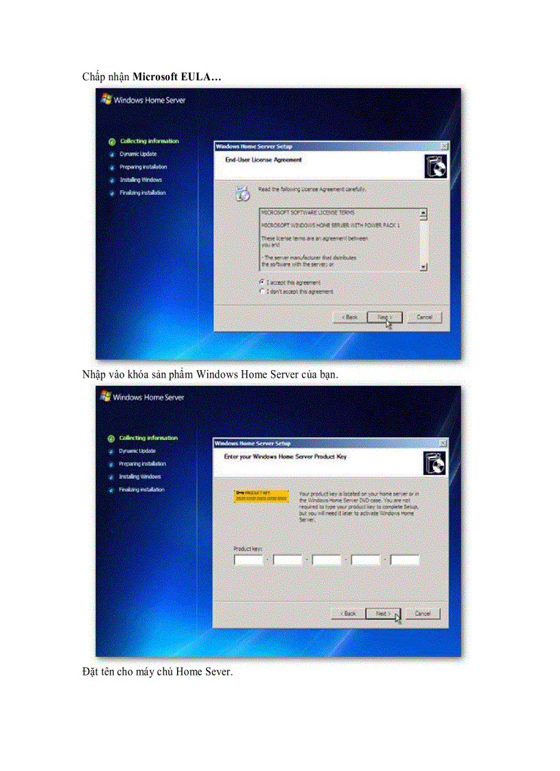 image for page Cài đặt và cấu hình Windows Home Server
