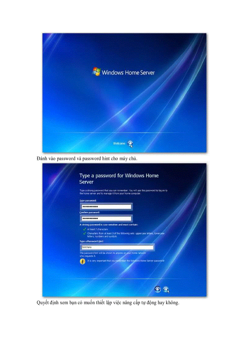 image for page Cài đặt và cấu hình Windows Home Server