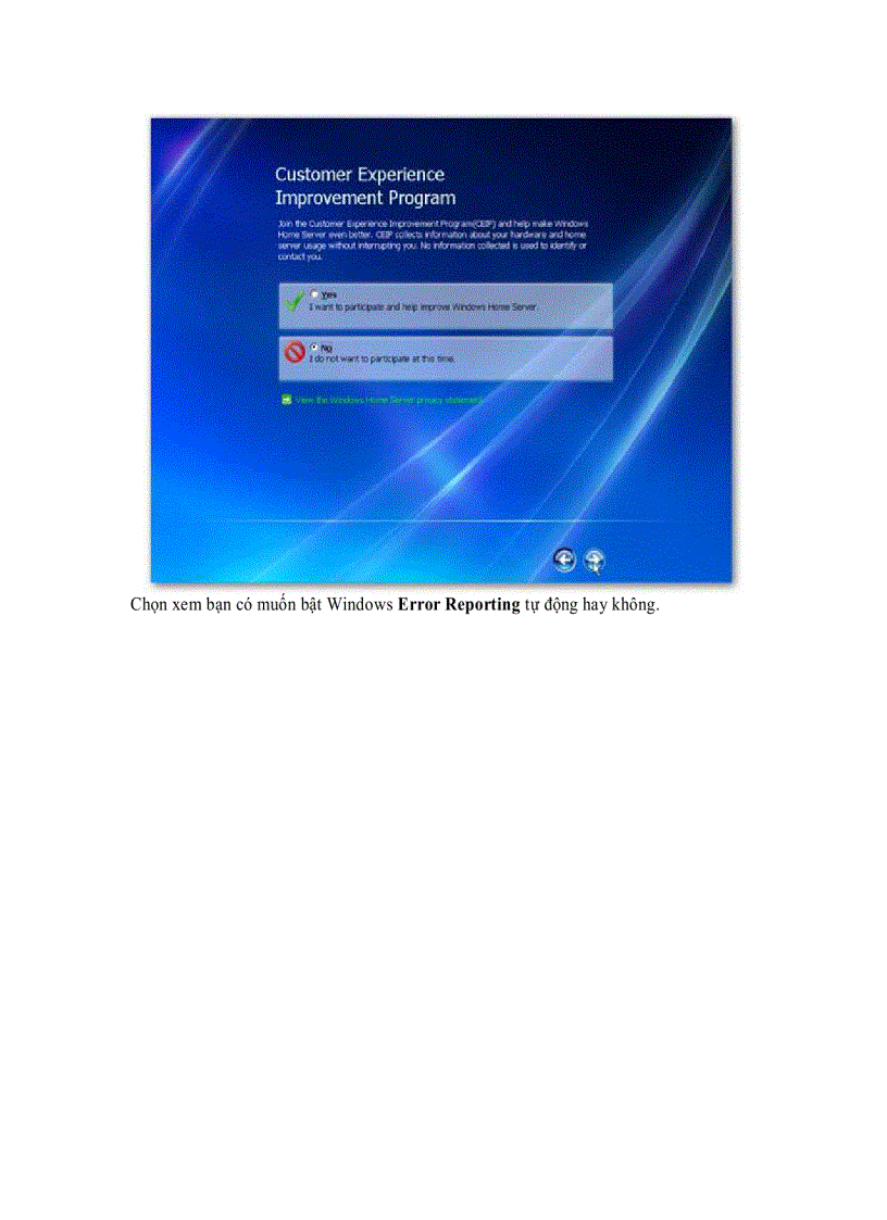 image for page Cài đặt và cấu hình Windows Home Server