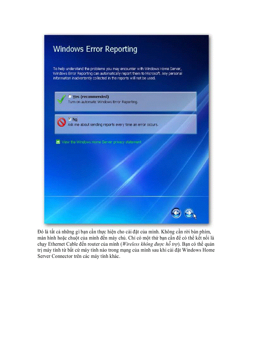 image for page Cài đặt và cấu hình Windows Home Server