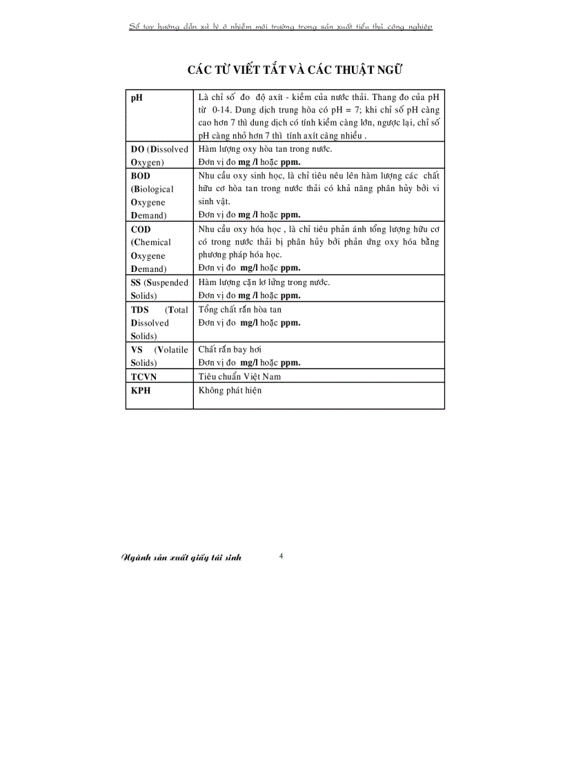 image for page Sổ tay hướng dẫn Xử lý ô nhiễm ngành giấy tái sinh