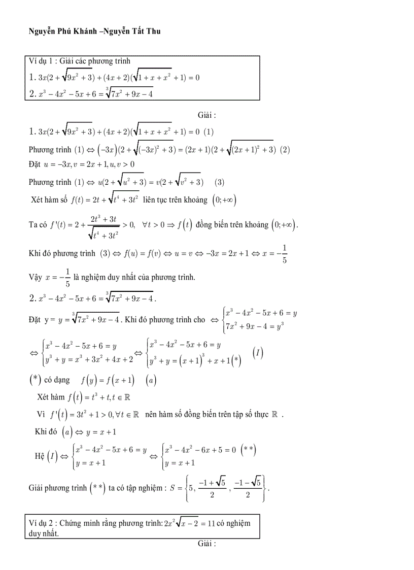 image for page Chuyên Đề Hàm Số Ôn thi Cấp Tốc 2009