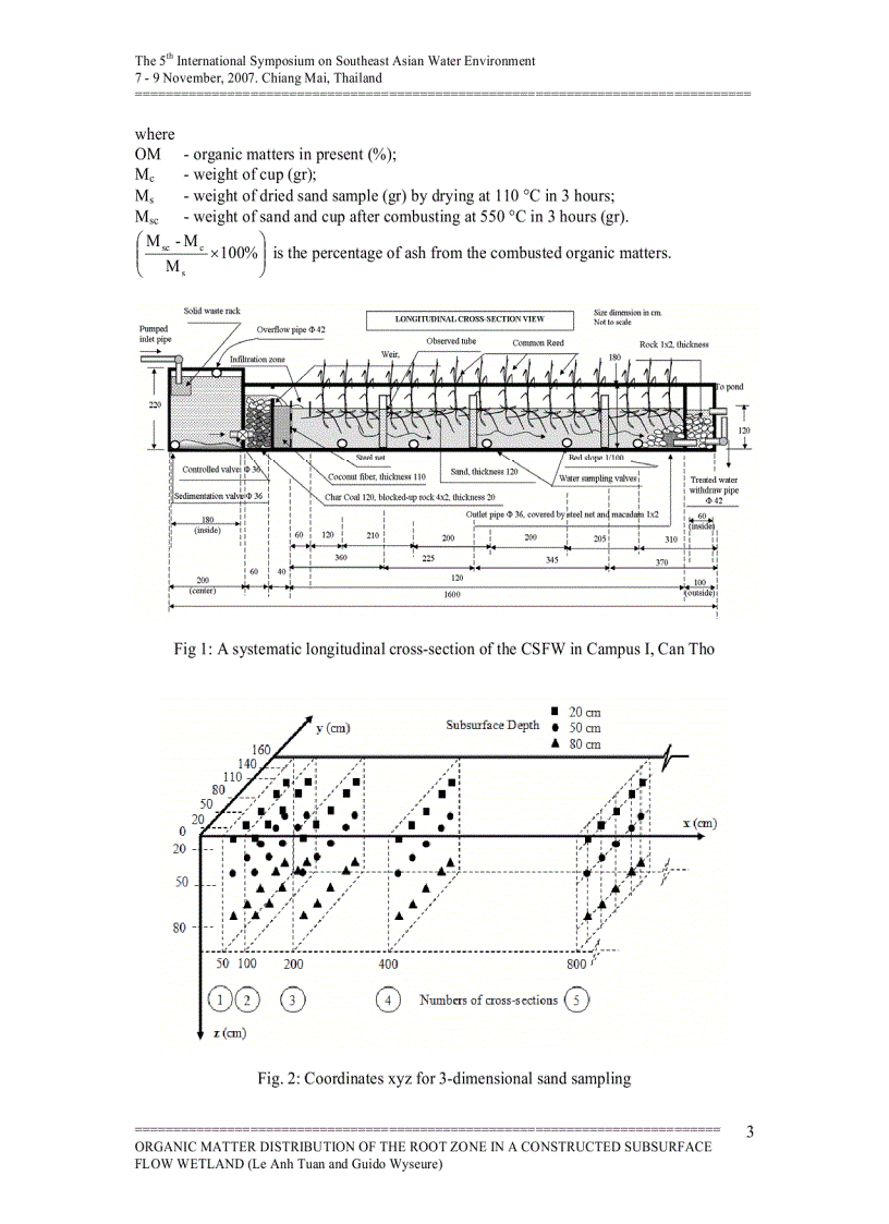 image for page Organic matter distribution of the root zone in a constructed subsuface flow wetland