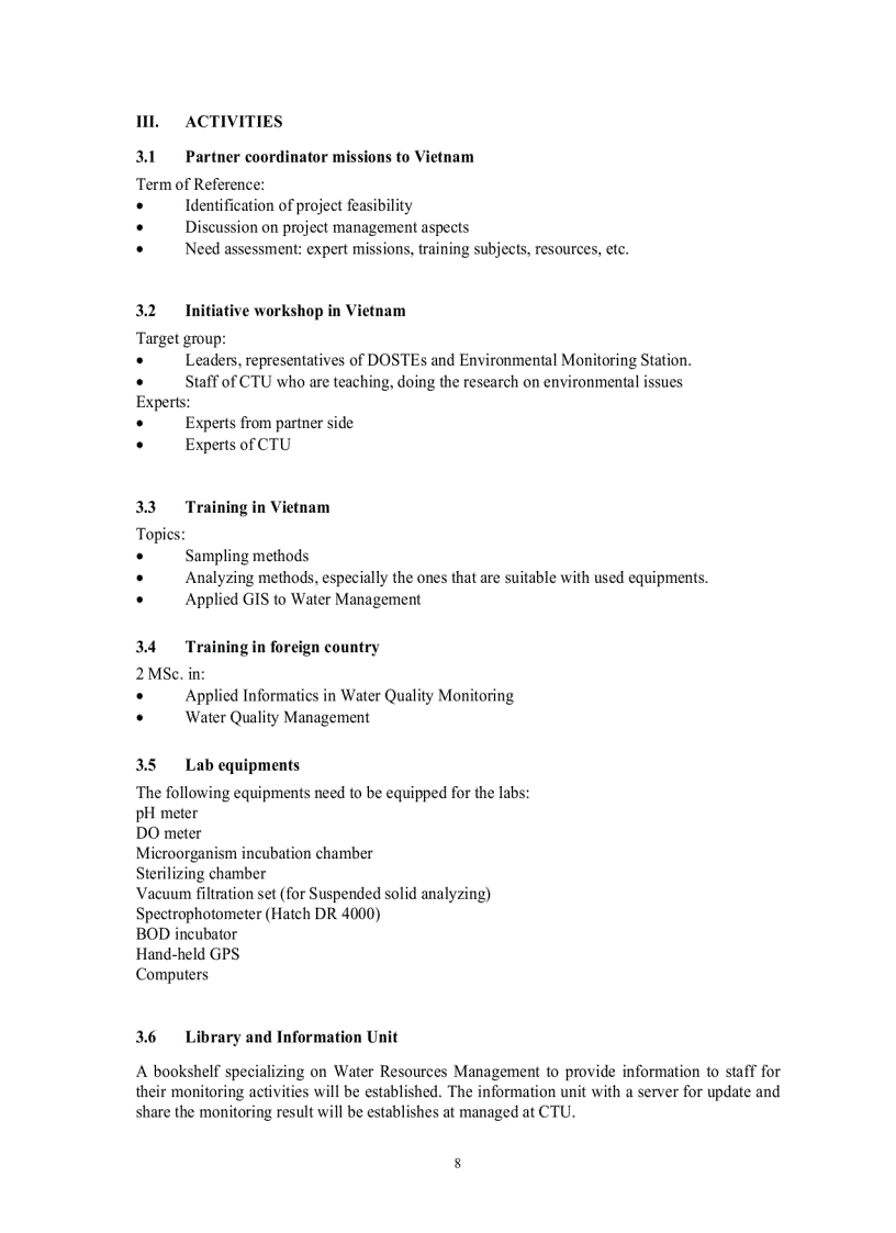 image for page Establishing a surface water quality monitoring network for the Mekong delta Vietnam
