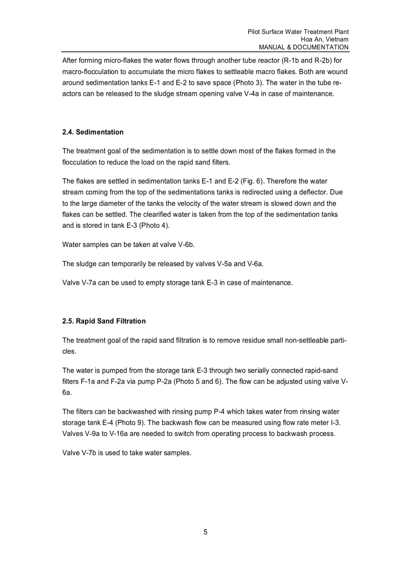 image for page Pilot surface water treatment plant Hoa An Vietnam