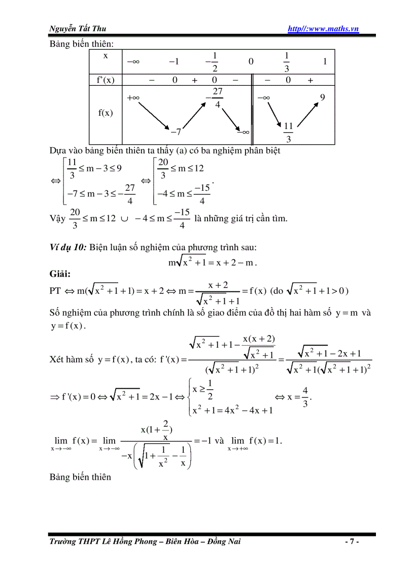 image for page HD giải Bài toán Phương trình và Bất PT chứa Tham số