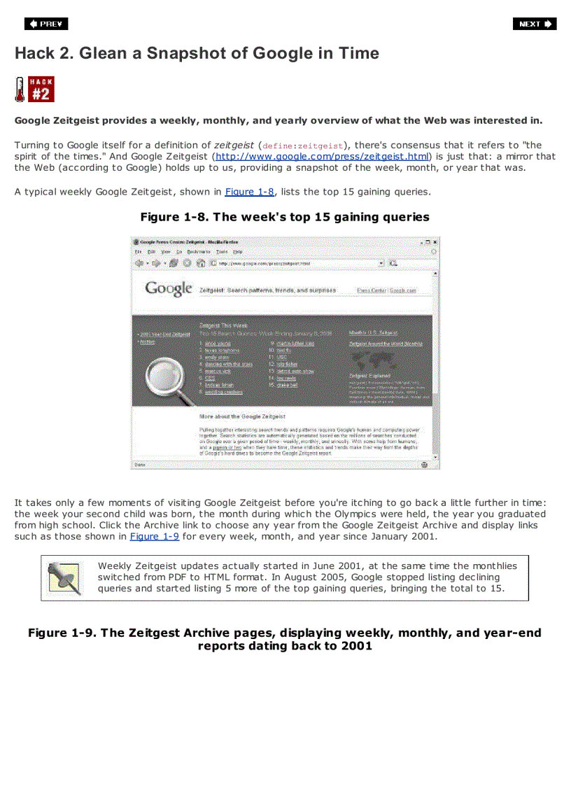 image for page Glean a Snapshot of Google in Time