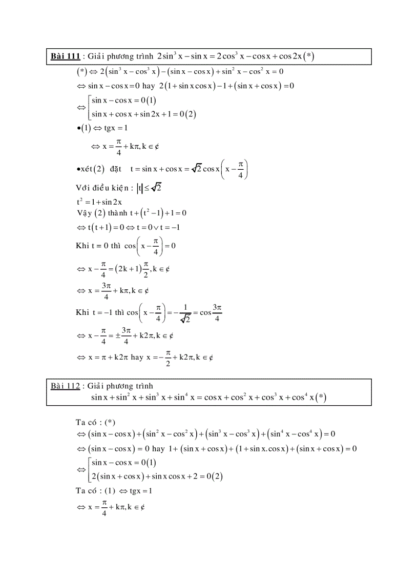 Phương trình đối xứng theo sinx cosx