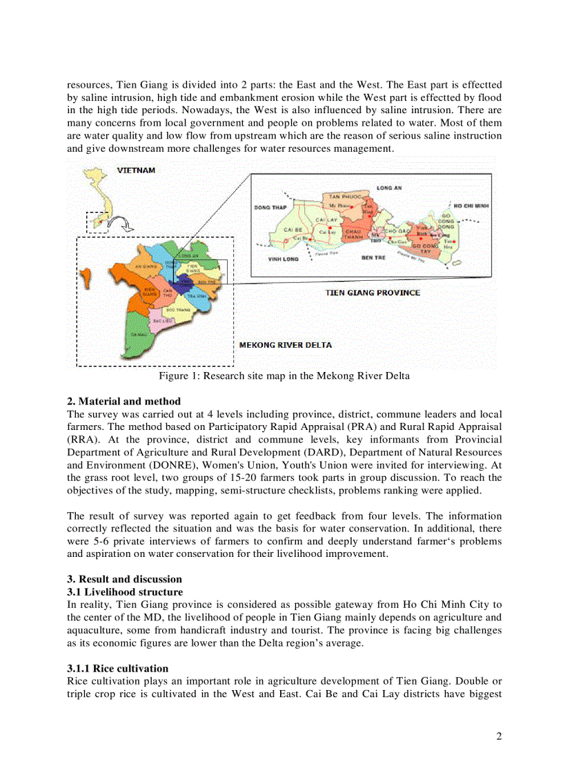 image for page Challenges of water resources management for downstream livelihood of the lower Mekong delta VietNam