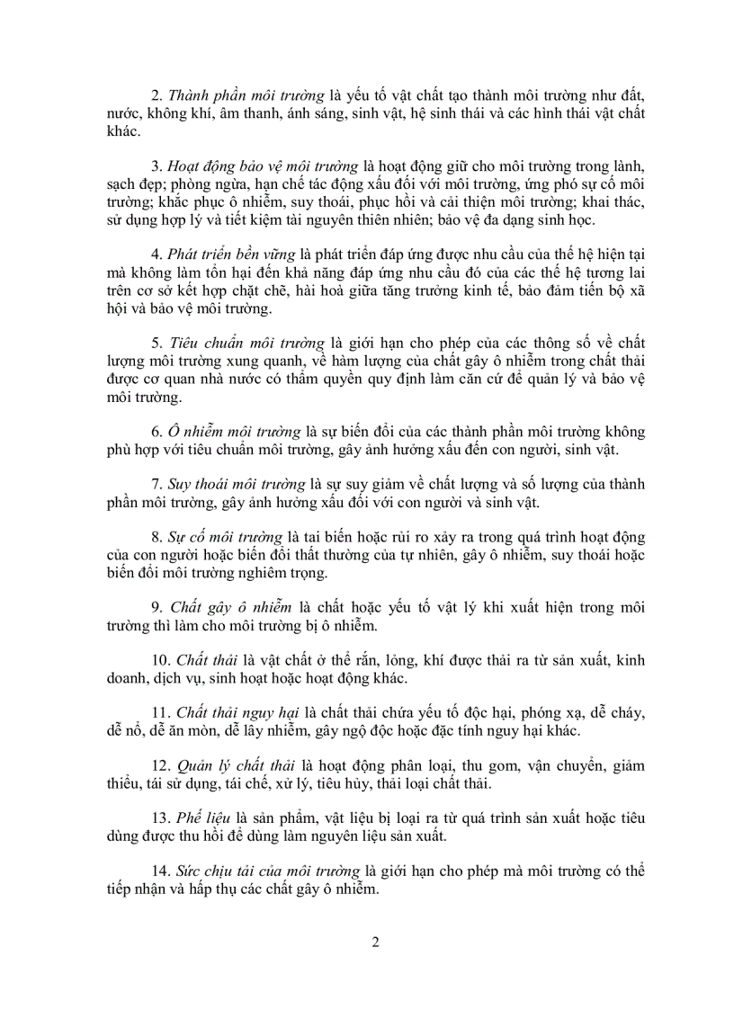 image for page Luật bảo vệ môi trường