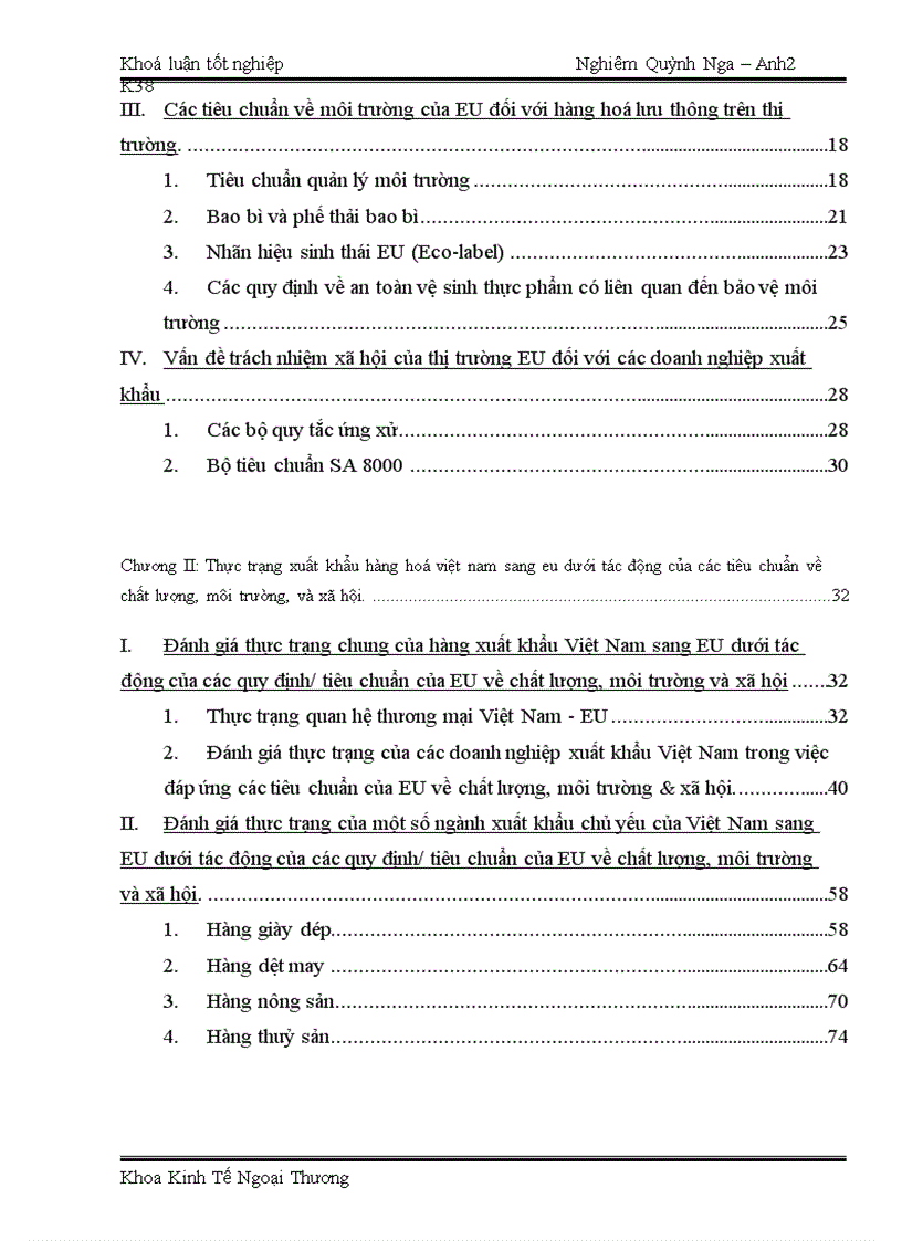 image for page Vấn đề tiêu chuẩn chất lượng môi trường và xã hội đối với hàng hoá xuất khẩu sang EU