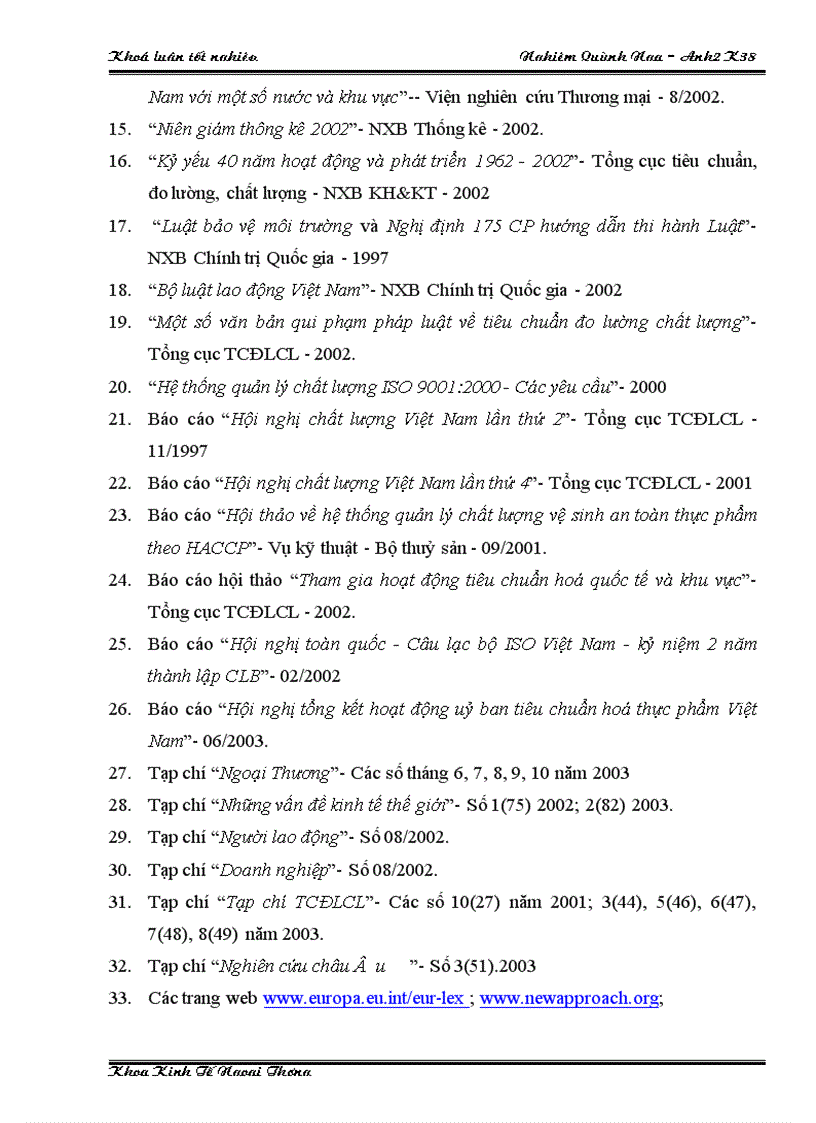 image for page Vấn đề tiêu chuẩn chất lượng môi trường và xã hội đối với hàng hoá xuất khẩu sang EU