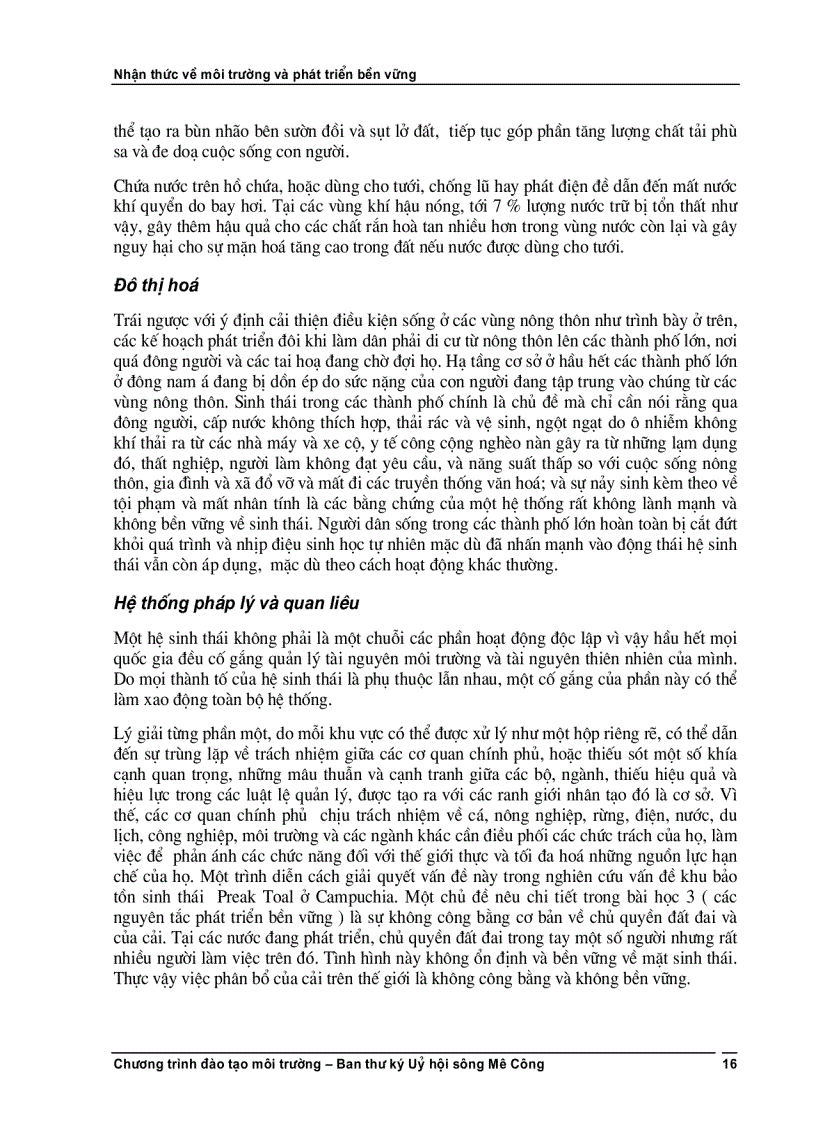 image for page Phát triển bền vững và nhận thức về môi trường