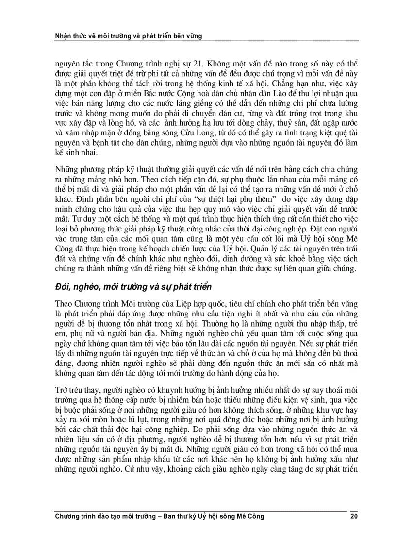 image for page Phát triển bền vững và nhận thức về môi trường