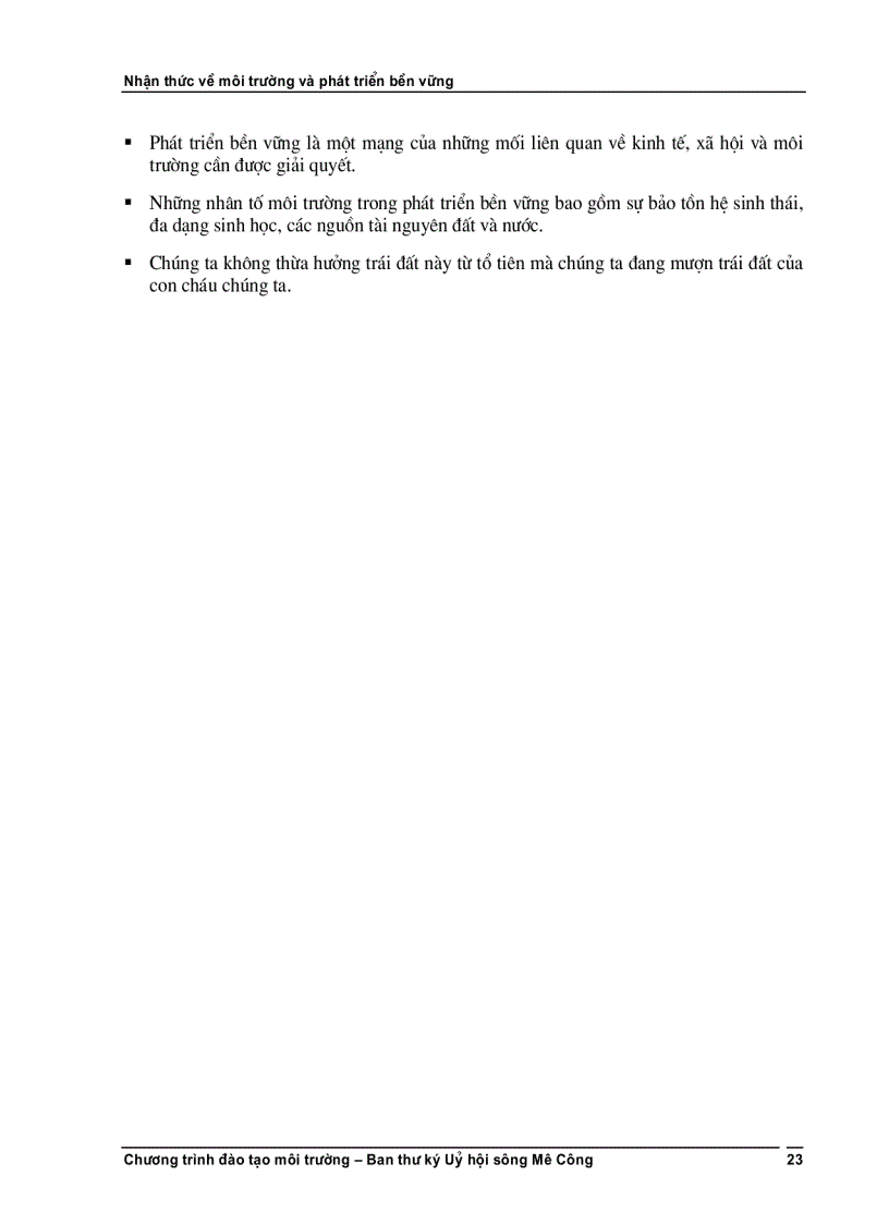 image for page Phát triển bền vững và nhận thức về môi trường