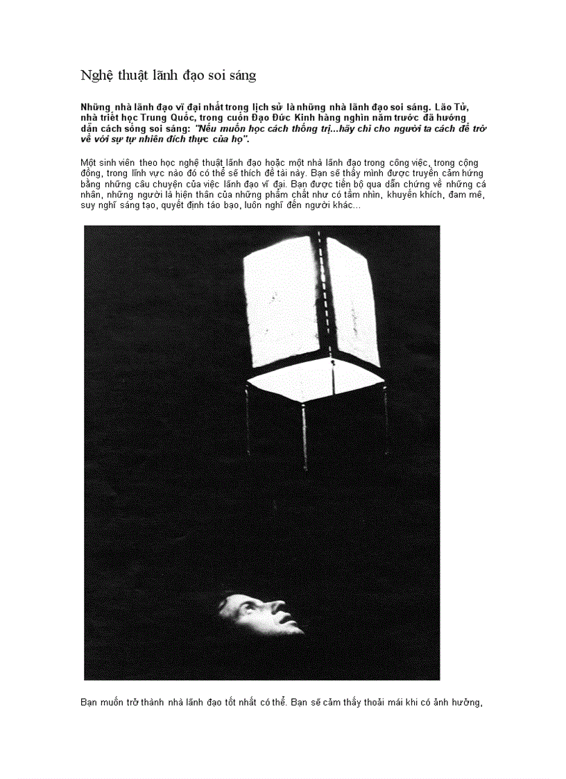 image for page Nghệ thuật lãnh đạo soi sáng