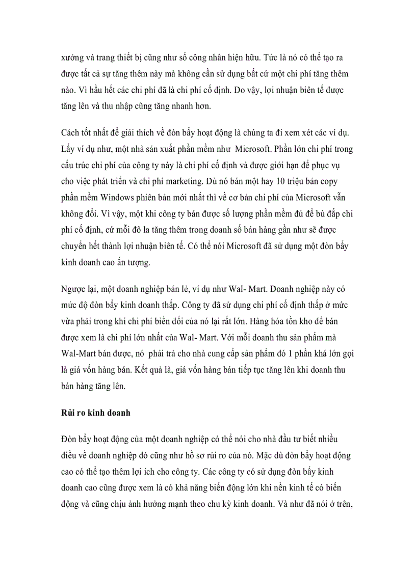 image for page Ý nghĩa của đòn bẩy hoạt động trong doanh nghiệp với nhà đầu tư