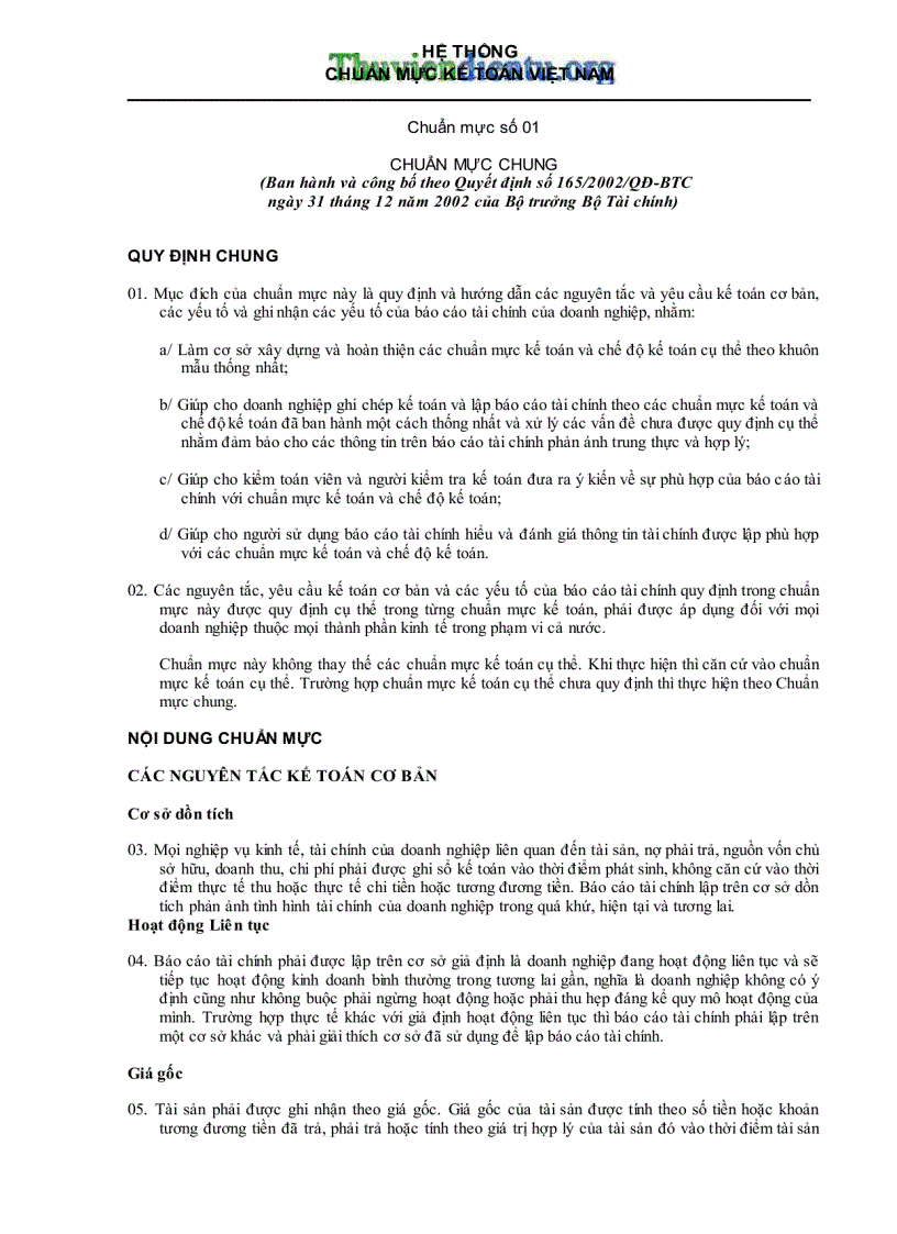 image for page Hệ thống chuẩn mực kế toán Việt Nam 5