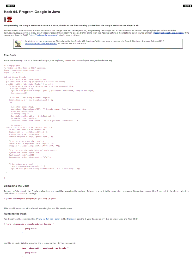image for page Program Google with the Net Google Perl Module