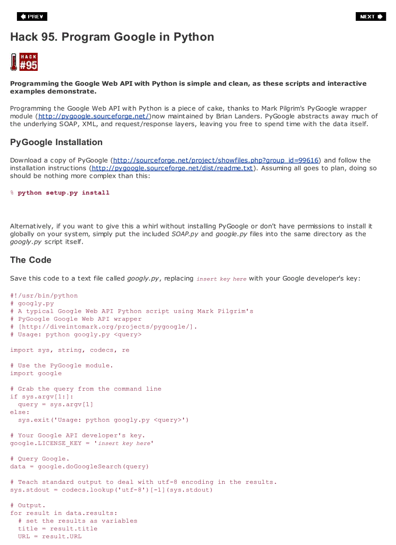 image for page Program Google with the Net Google Perl Module