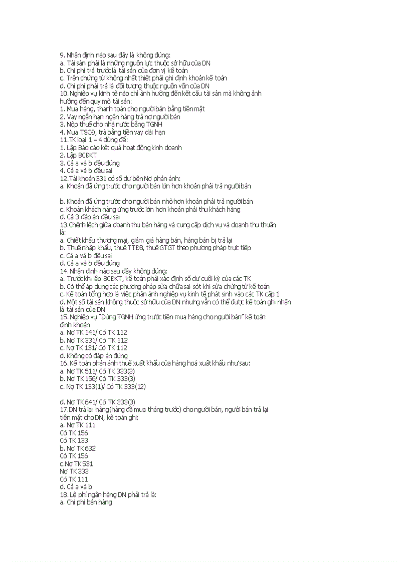 image for page Câu hỏi trắc nghiêm tài chính ngân hàng