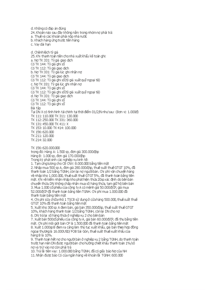 image for page Câu hỏi trắc nghiêm tài chính ngân hàng