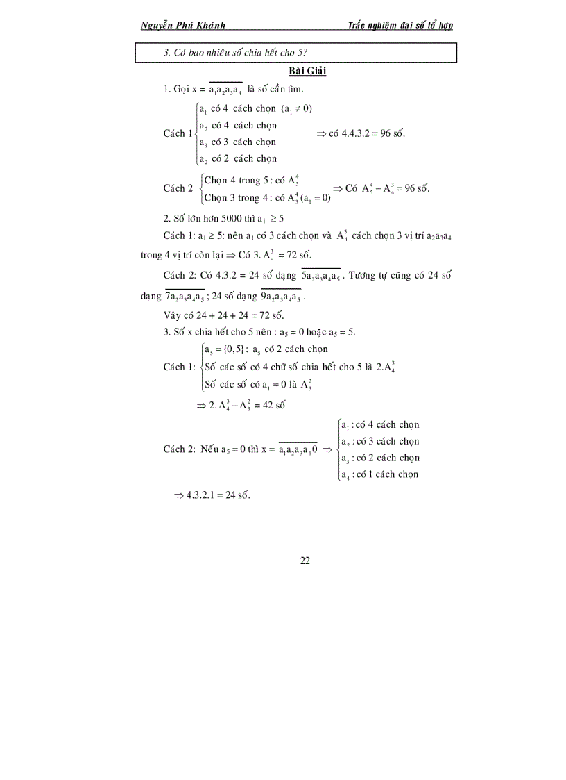 image for page Tự luận và trắc nghiệm đại số tổ hợp
