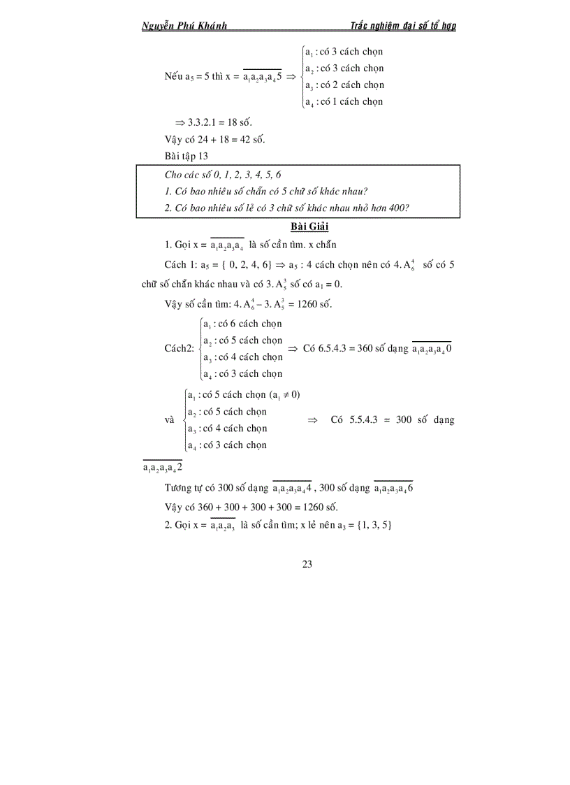 image for page Tự luận và trắc nghiệm đại số tổ hợp