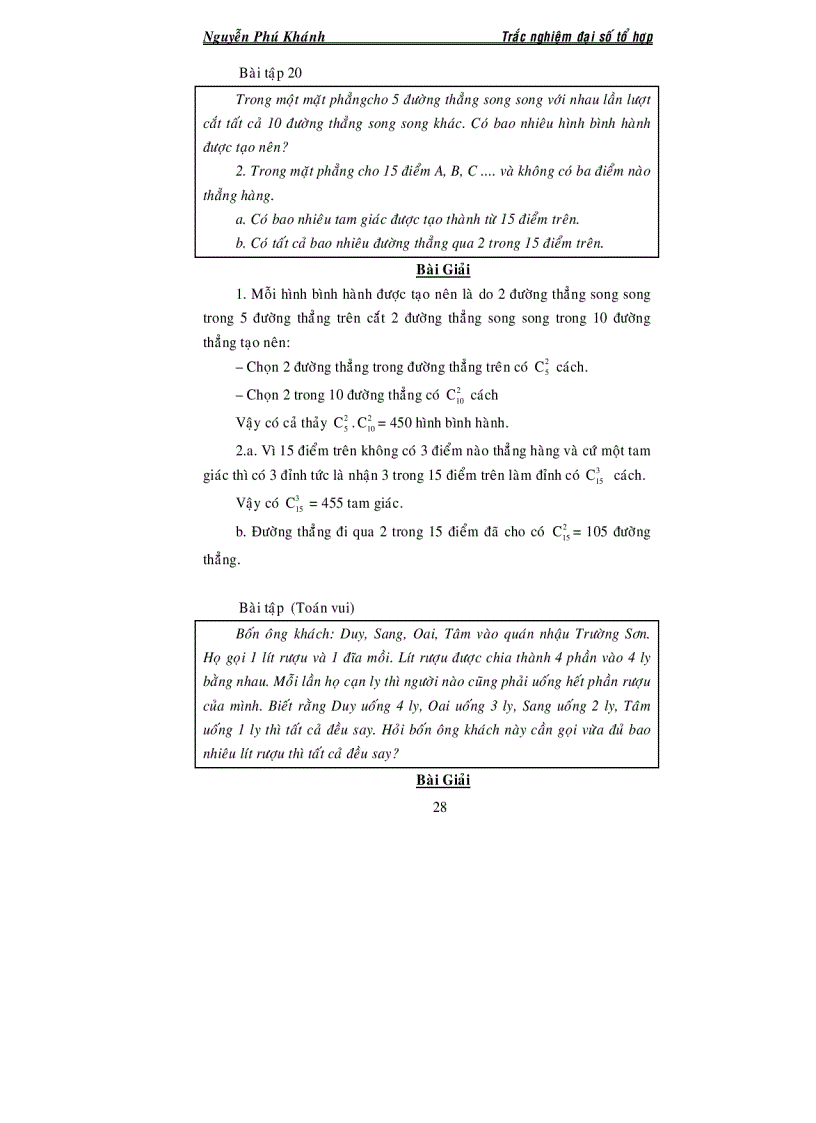 image for page Tự luận và trắc nghiệm đại số tổ hợp