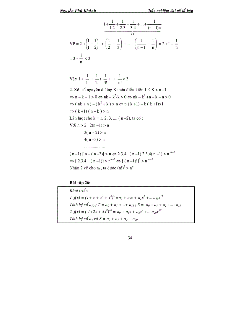 image for page Tự luận và trắc nghiệm đại số tổ hợp