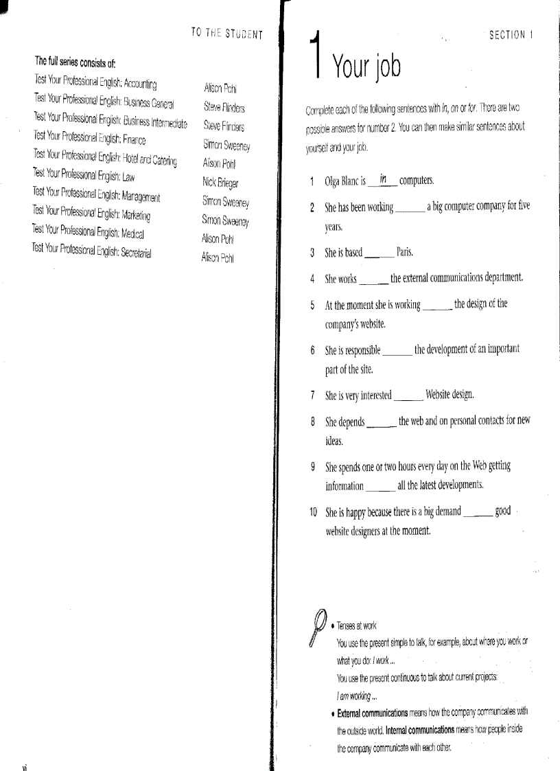 image for page Test Your Professional English Business General