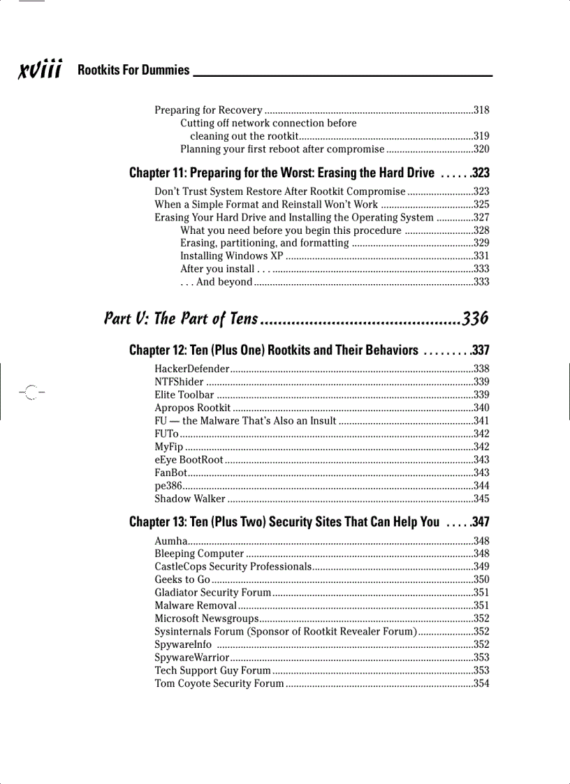 image for page Rootkits FOR DUMmIES