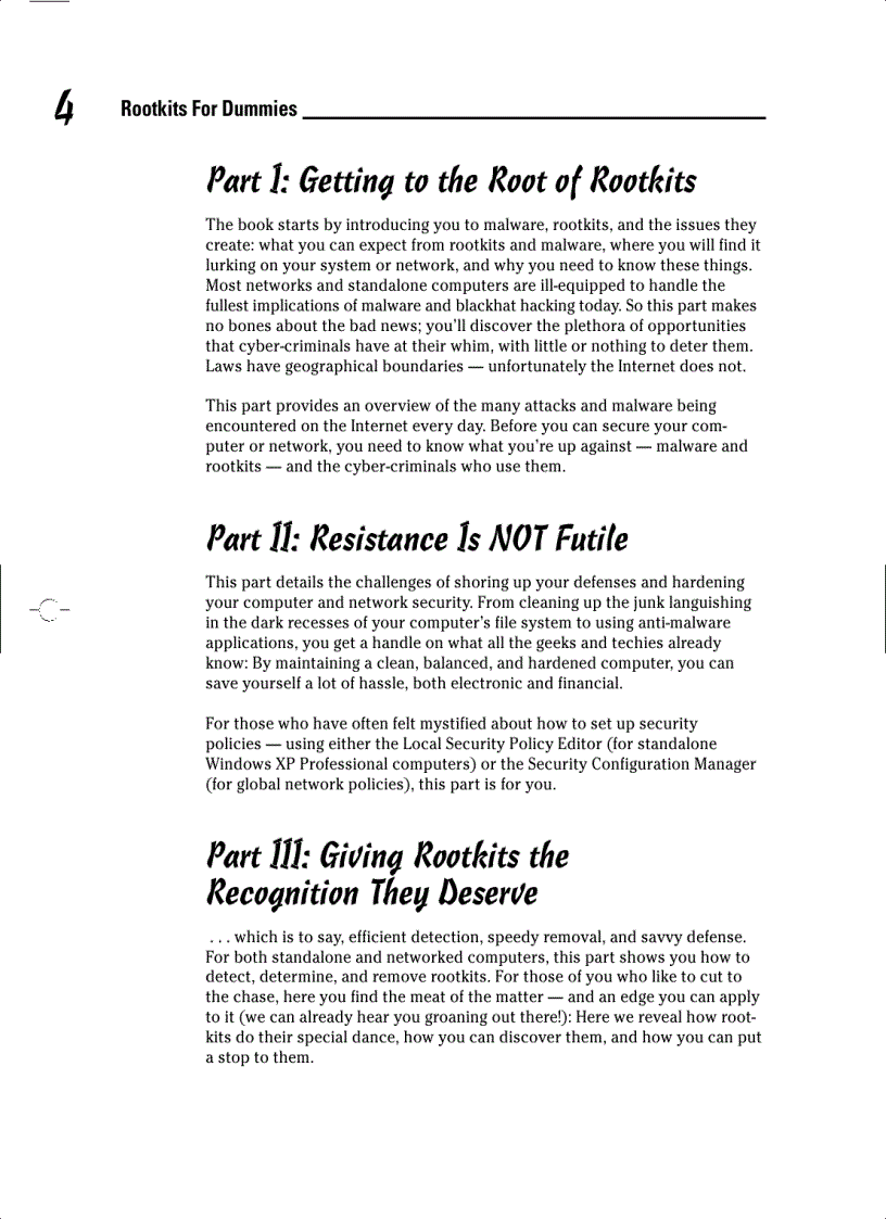 image for page Rootkits FOR DUMmIES