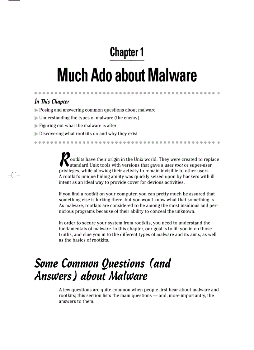 image for page Rootkits FOR DUMmIES