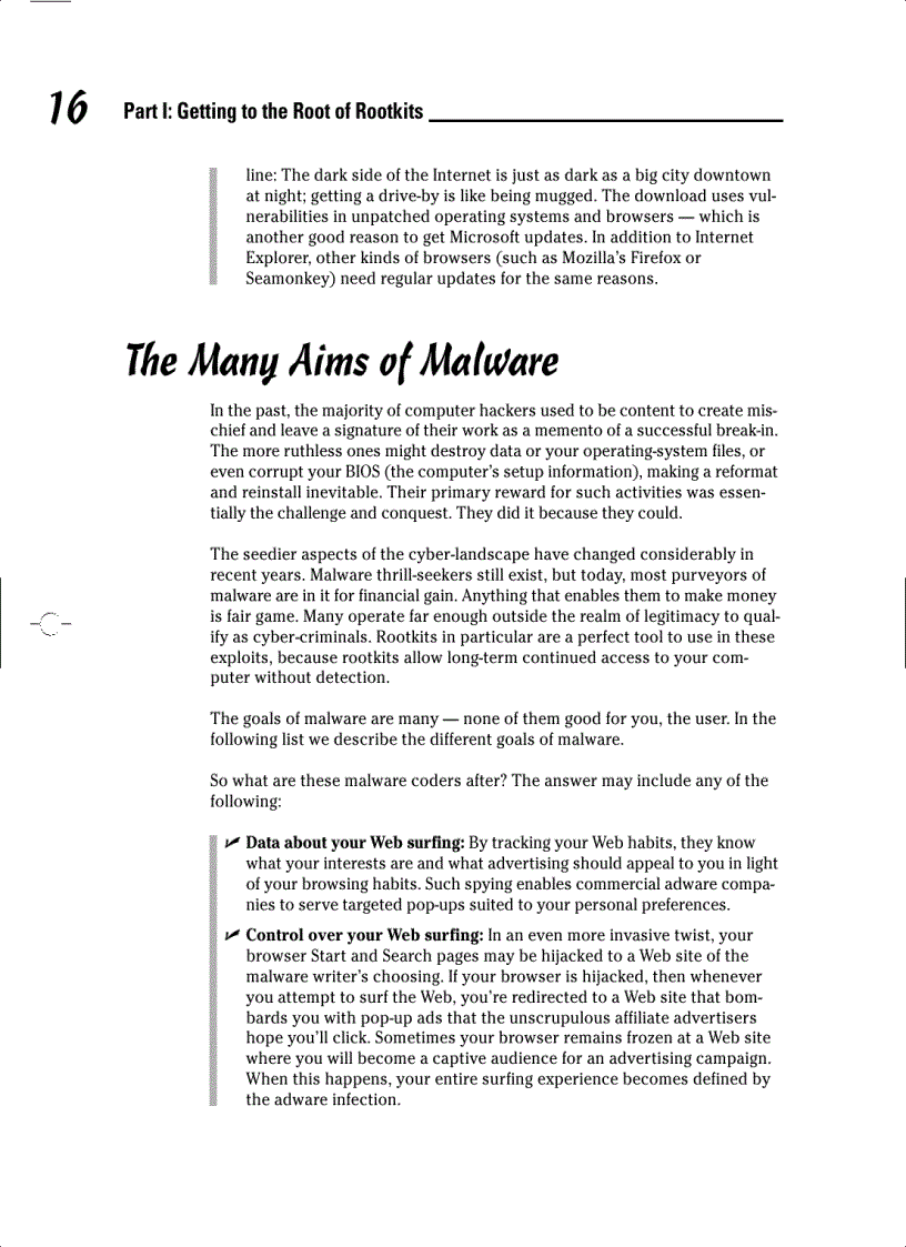 image for page Rootkits FOR DUMmIES