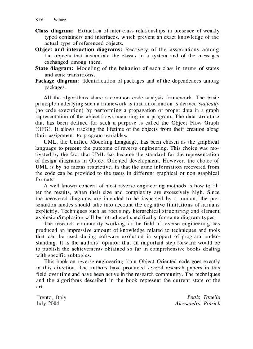 image for page Reverse Engineering of Object Oriented Code